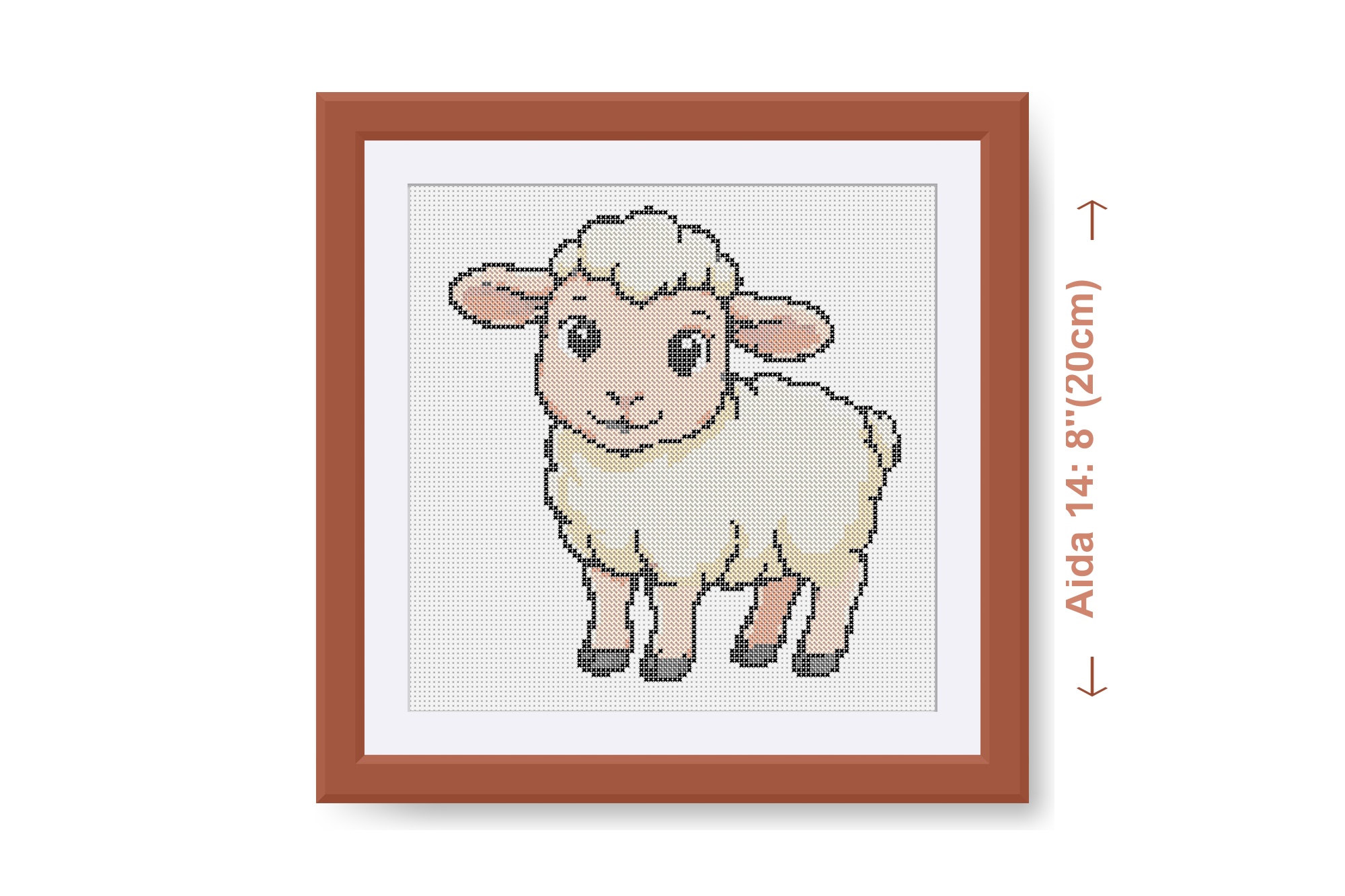 Lamb cross stitch pattern