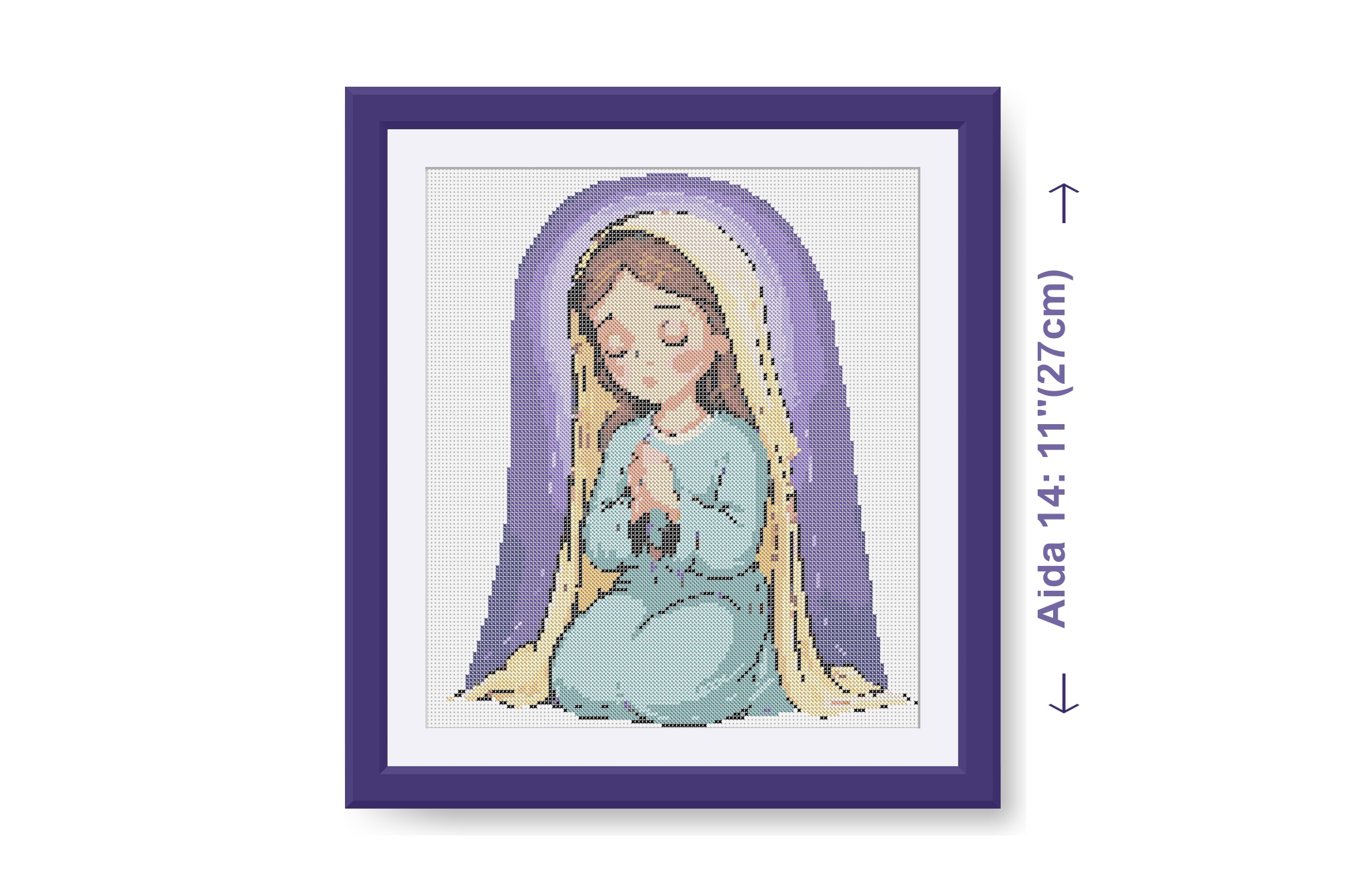 Mary in Prayer cross stitch pattern